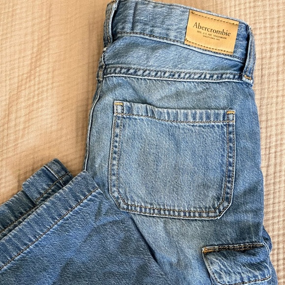 Abercrombie Kids Blue Cargo Jeans/ Target Green Cargo Pants (2-pairs) - Picture 2 of 6